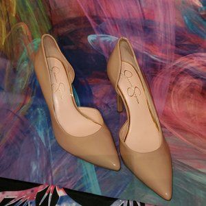 nude pumps, heels, Jessica Simpson